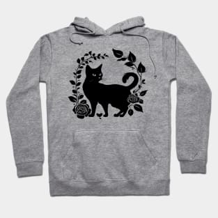 Cat Floral Hoodie